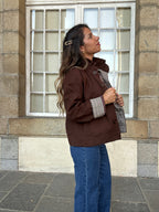 Alice chocolate cotton trench jacket