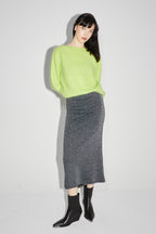 The Serena Maxi Skirt in Léo Green Knit
