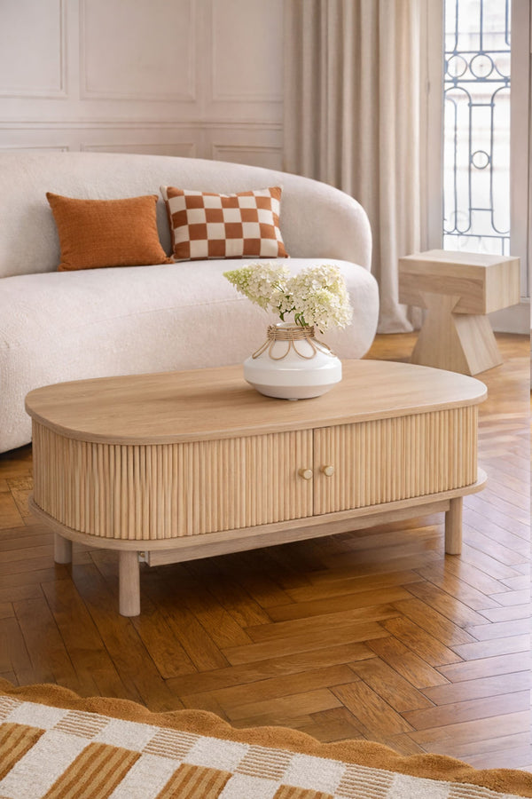 Hector - Table Basse - Bois De Pin - Naturel