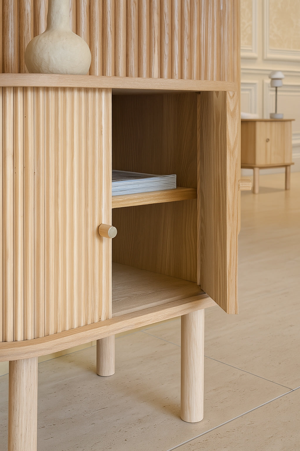 Hector - Meuble D'Appoint - Bois De Pin - Naturel
