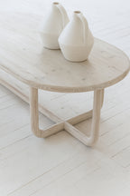 Mesa de centro Kristen en madera de pino reciclada - L 160 cm