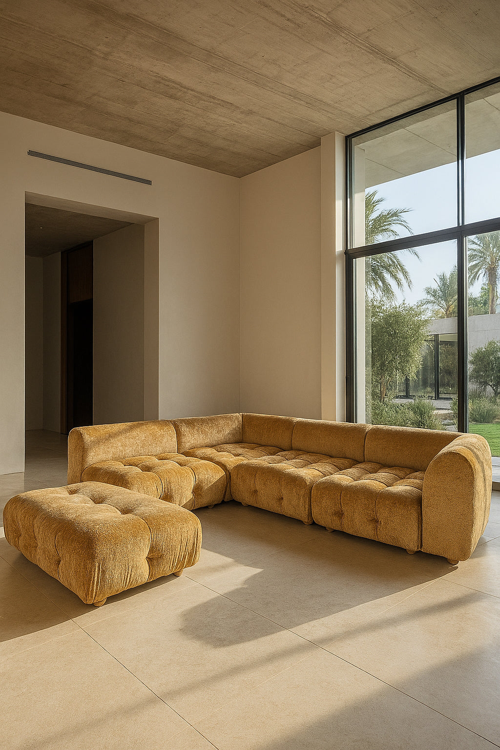 Sofá Modular Grande - Twiggy Panné Velvet - Terracota