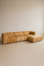 Sofá modular pequeño en terciopelo Panné - Terracotta Twiggy