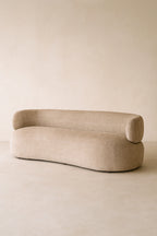 Sofá Glove de terciopelo texturizado - Beige
