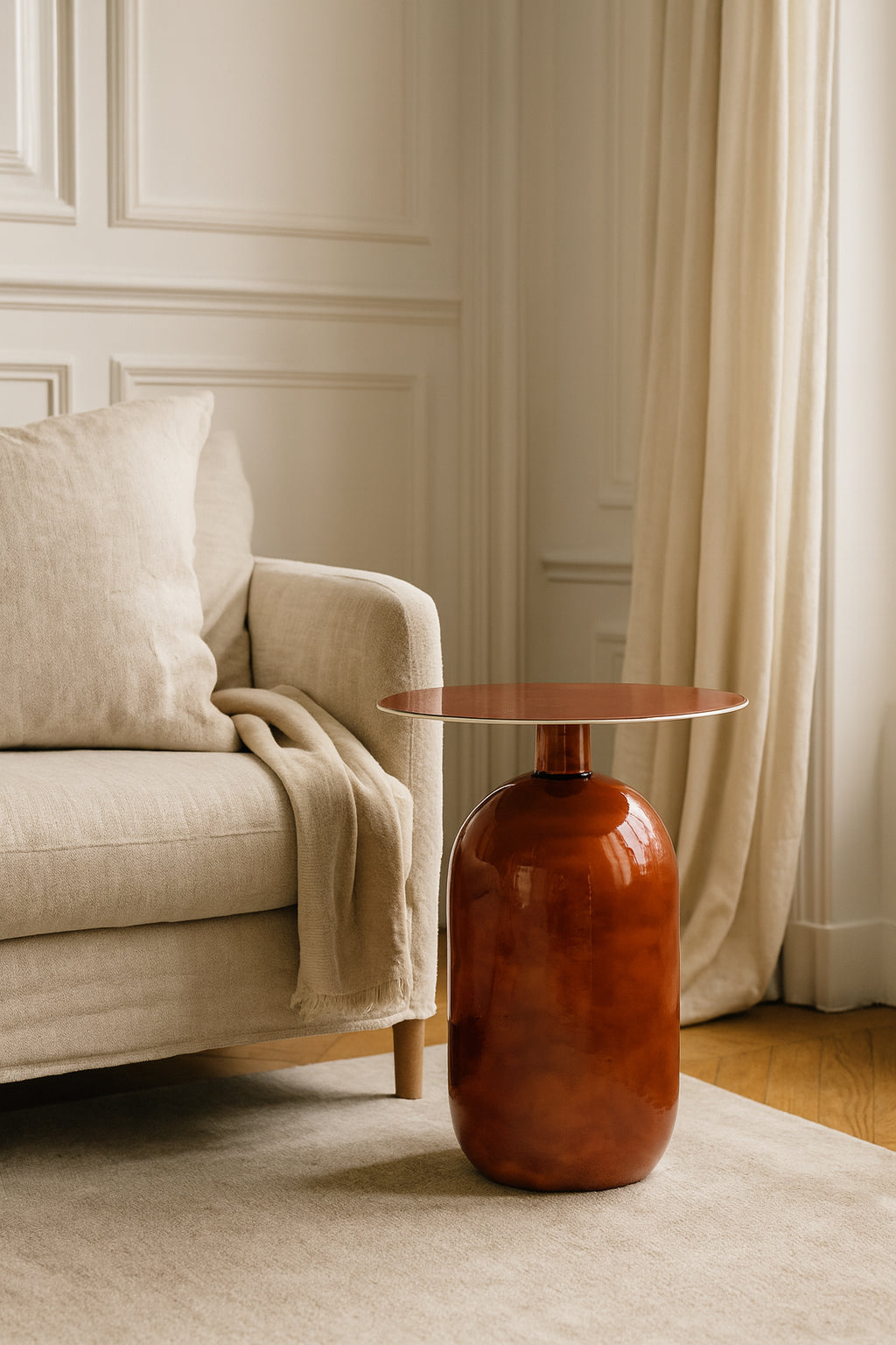 Mueble auxiliar Bodo - Metal esmaltado marrón