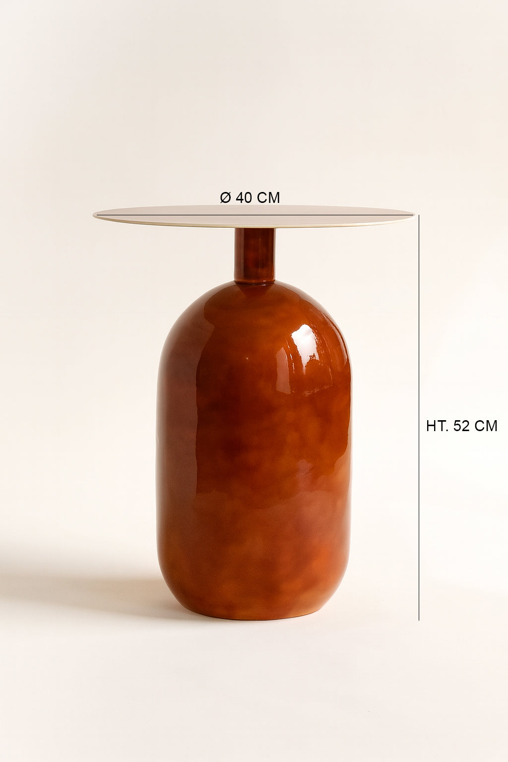 Mueble auxiliar Bodo - Metal esmaltado marrón