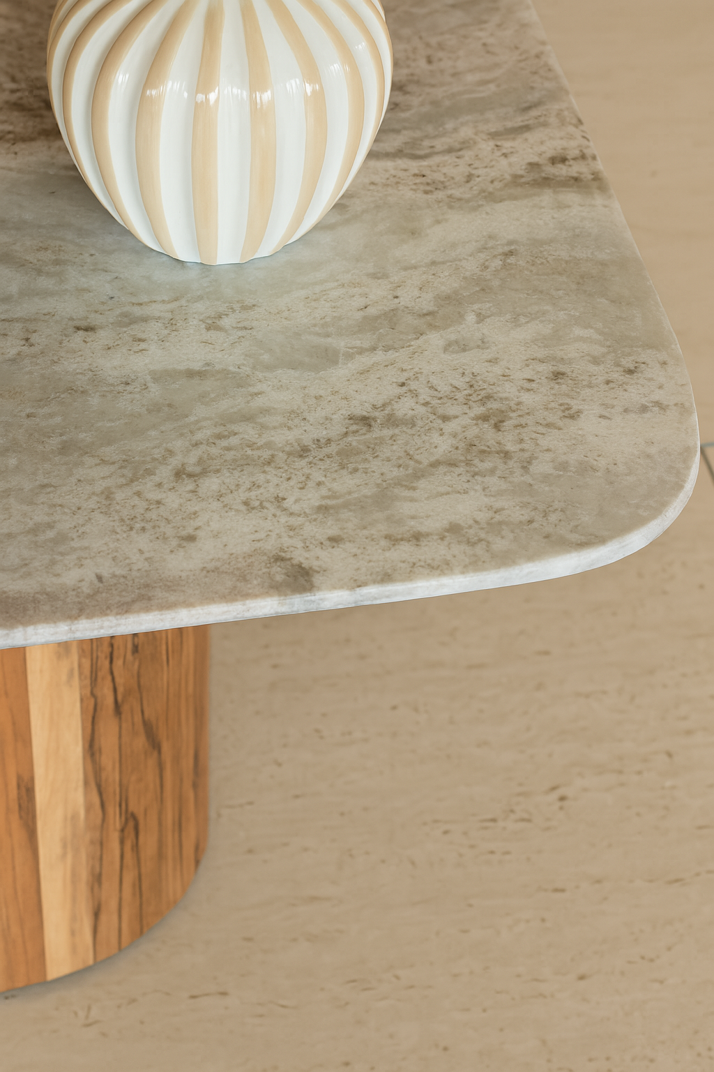 Bergen - Mesa de Centro - Madera de Acacia/Mármol - Gris
