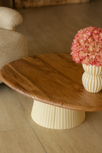 Malmo - Mesa de centro - Metal/Acacia/Madera - Crudo