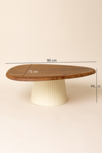 Malmo - Mesa de centro - Metal/Acacia/Madera - Crudo