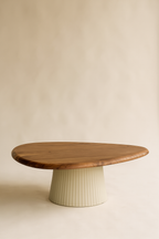 Malmo - Mesa de centro - Metal/Acacia/Madera - Crudo