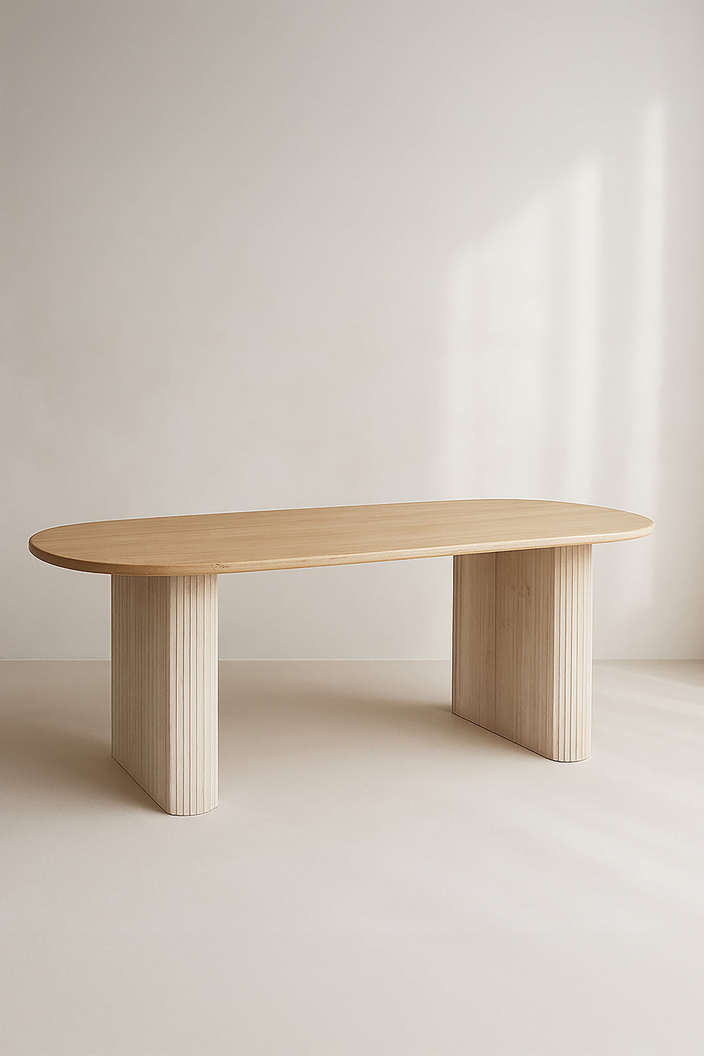 Quito - Table Ovale - Effet Bois - Naturel