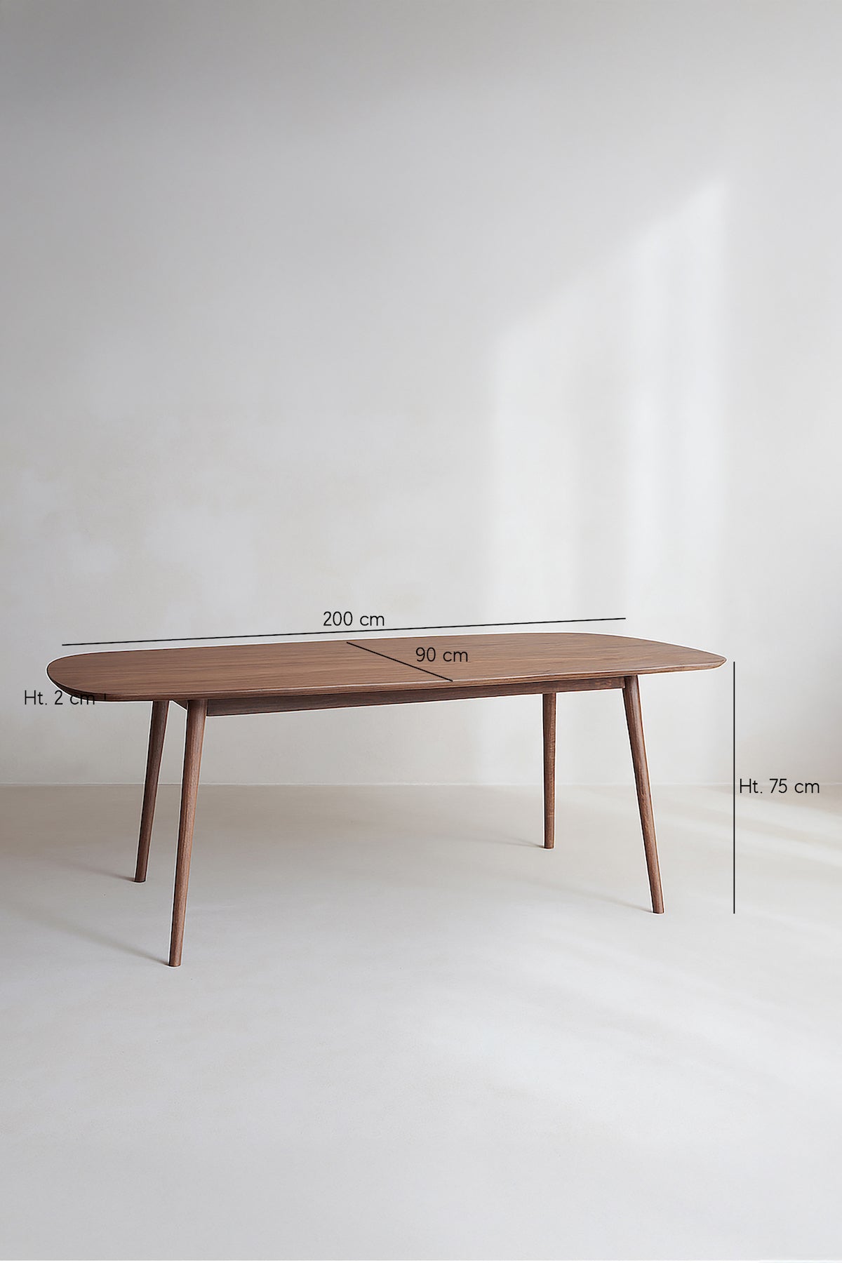 Callao Wooden Table - Walnut