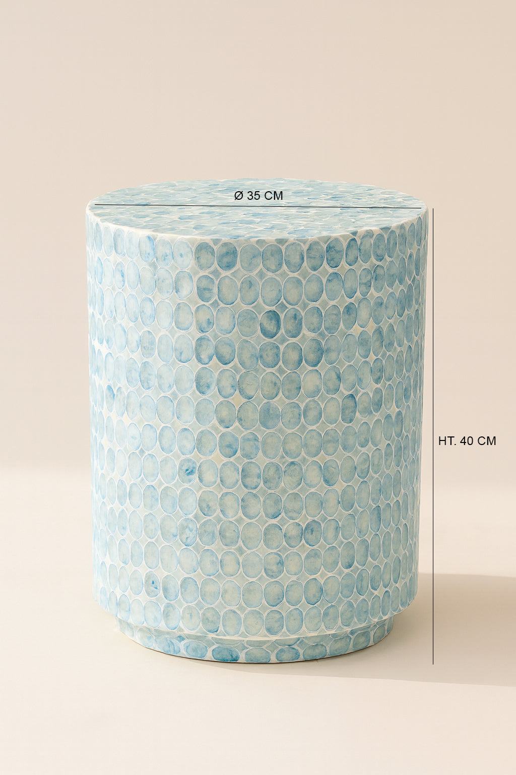 Mueble lateral Solna - Concha Capiz azul
