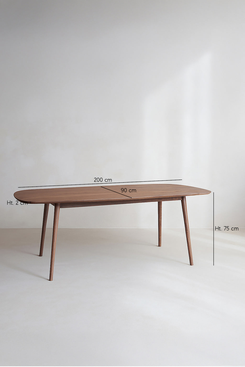 Conjunto Callao - Mesa Madera Nogal + 6 Sillas Teddy Crudo