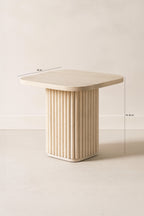 Susan Square Occasional Unit - Natural Travertine Effect