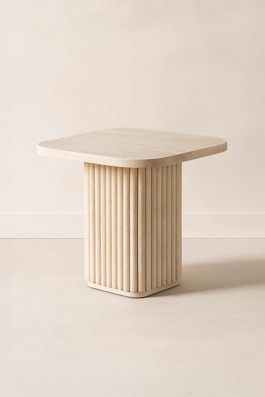 Susan Square Occasional Unit - Natural Travertine Effect