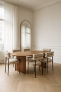 Selma Dining Table - Walnut Wood Effect Mdf
