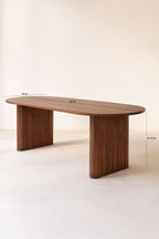 Selma Dining Table - Walnut Wood Effect Mdf