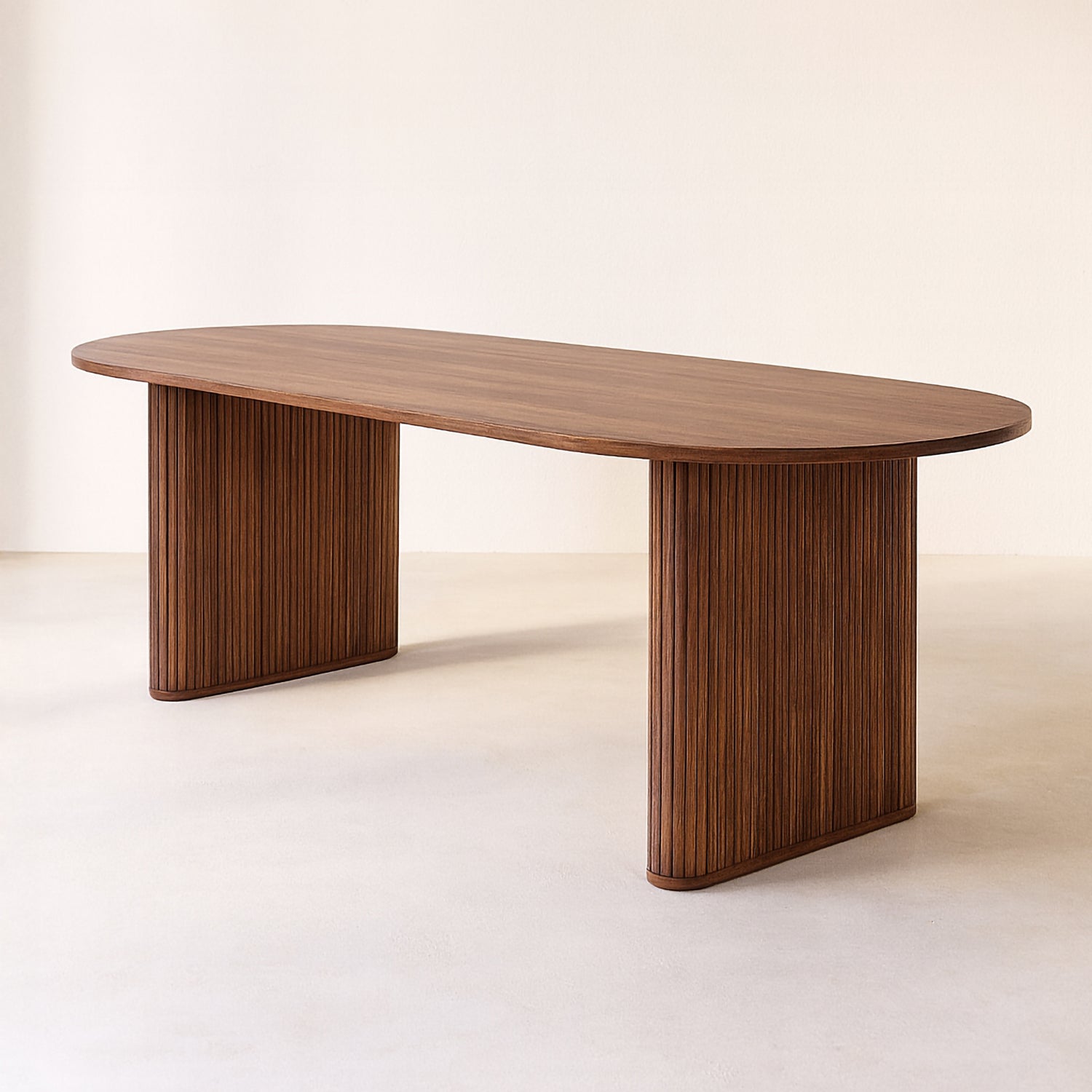 Selma Dining Table - Walnut Wood Effect Mdf