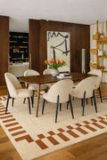 Leonie - Ensemble Table 200Cm - Tissu/Mdf - Ecru