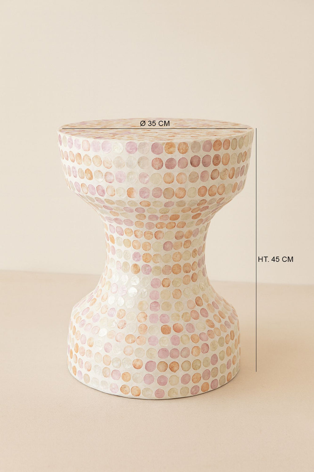 Elora - Meuble D'Appoint - Coquille De Capiz - Rose