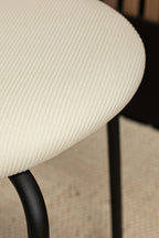 Juego de 2 sillas Riva - Madera, metal y pana - Beige