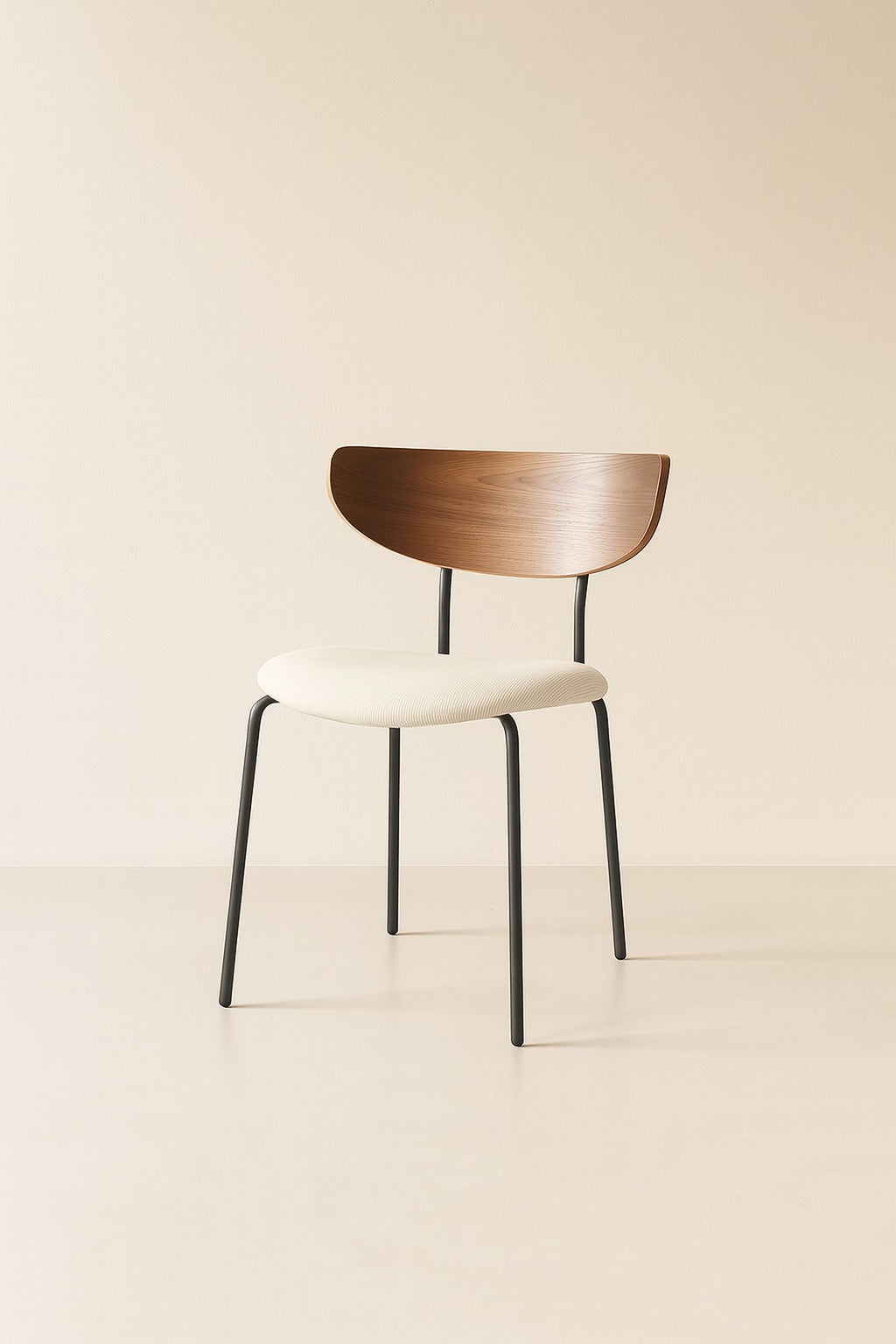Juego de 2 sillas Riva - Madera, metal y pana - Beige