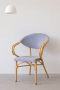 Set of 2 Textilene Table Armchairs - Amalfi Blue