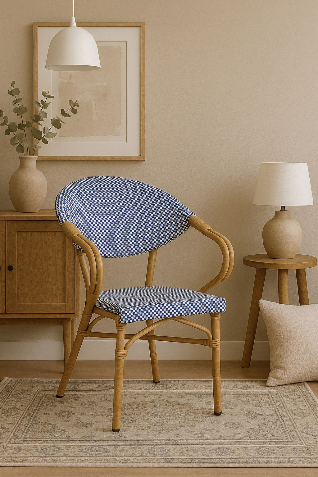 Set of 2 Textilene Table Armchairs - Amalfi Blue