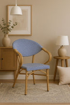 Set of 2 Textilene Table Armchairs - Amalfi Blue