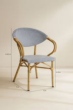 Set of 2 Textilene Table Armchairs - Amalfi Blue