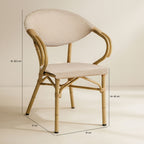Set of 2 Amalfi Textilene Table Armchairs - Beige