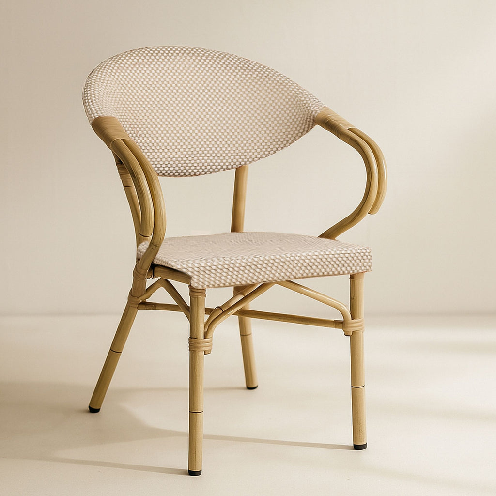 Set of 2 Amalfi Textilene Table Armchairs - Beige