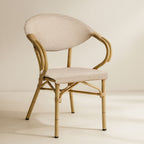 Set of 2 Amalfi Textilene Table Armchairs - Beige
