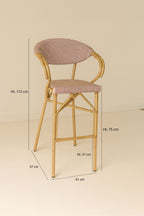 Set of 2 Textilene Bar Armchairs - Amalfi Red