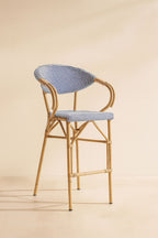 Set of 2 Textilene Bar Armchairs - Amalfi Blue