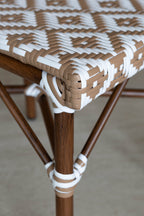 Scala - Lot 2 Chaises - Aluminium Effet Rotin - Noisette/Noyer
