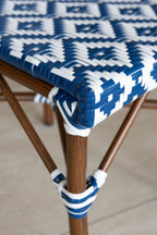 Scala - Lot 2 Chaises - Rotin/Aluminium/Textilene - Bleu