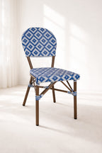 Scala - Lot 2 Chaises - Rotin/Aluminium/Textilene - Bleu