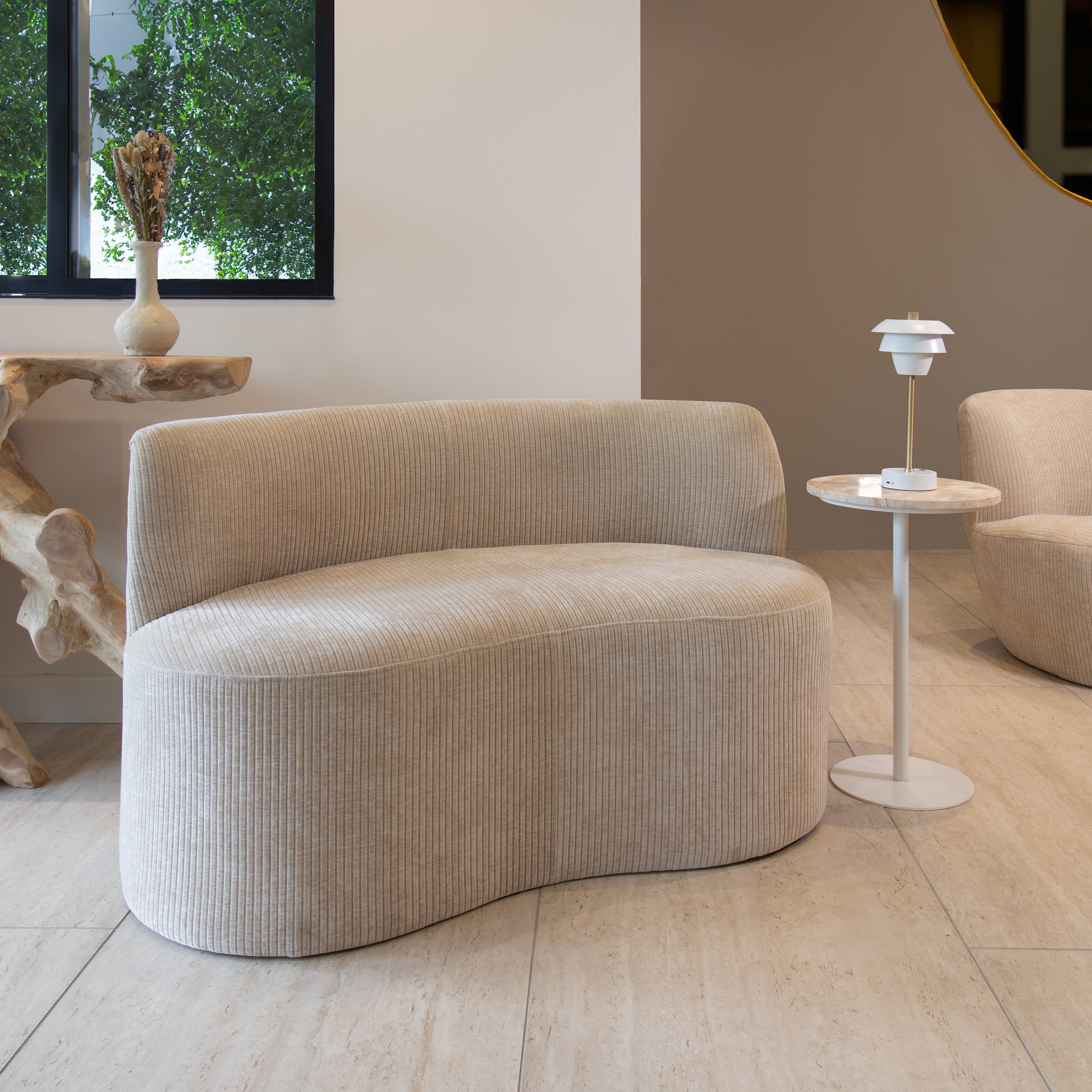 Como 2-Seater Sofa - Corduroy - Beige