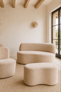 Come - Bench With Backrest - Velvet - Beige