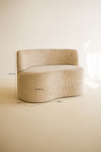Come - Bench With Backrest - Velvet - Beige