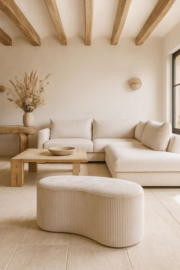 Come - Bænk - Fløjl/Stof - Beige