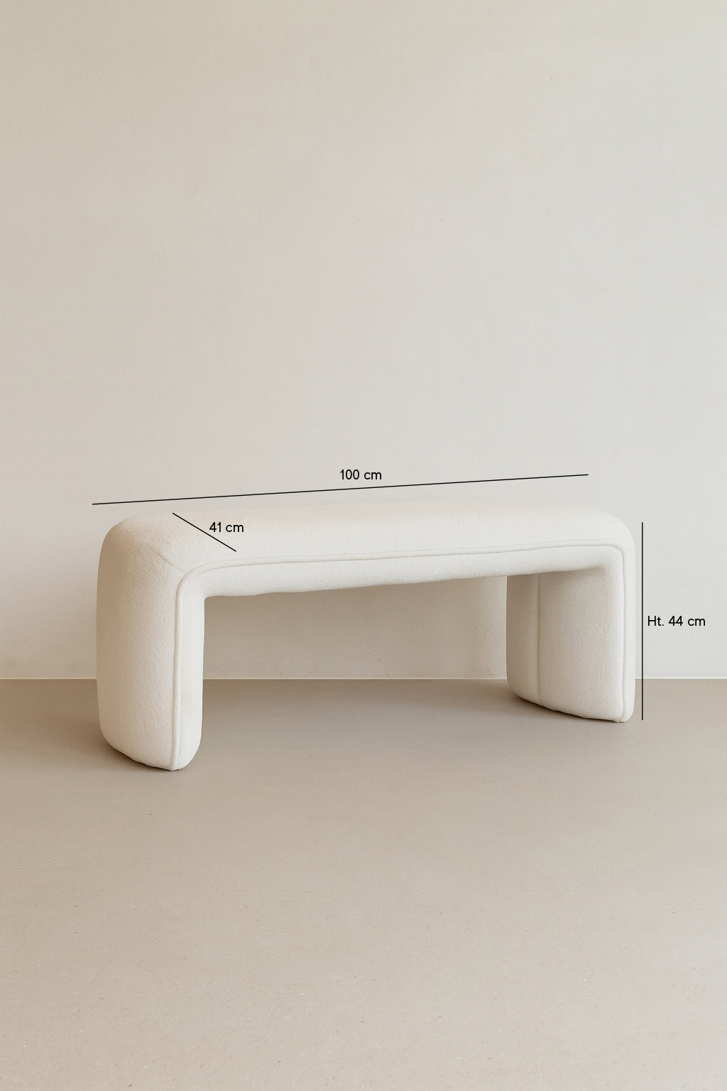 Malo - Banc - Tissu Bouclette - Écru