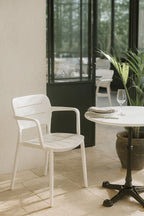 Sunset - Lot 4 Fauteuils De Table - Polypropylène - Blanc