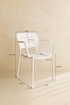 Sunset - Lot 4 Fauteuils De Table - Polypropylène - Blanc