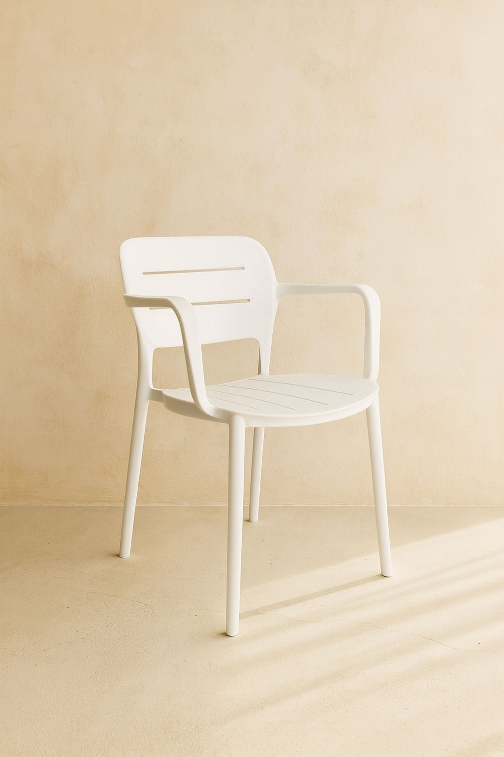 Sunset - Lot 4 Fauteuils De Table - Polypropylène - Blanc