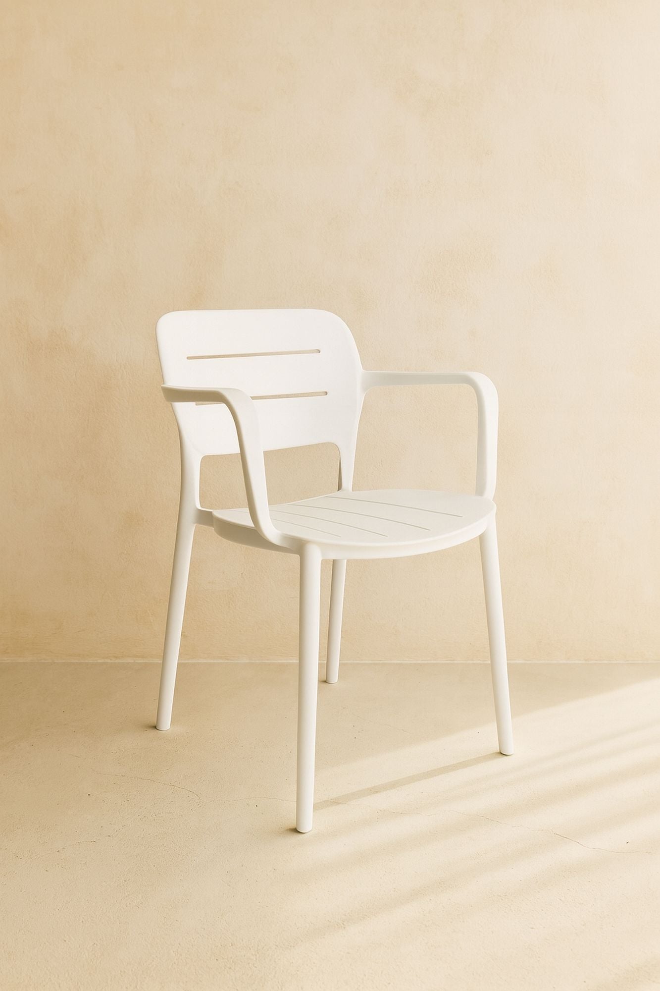 Sunset - Lot 4 Fauteuils De Table - Polypropylène - Blanc