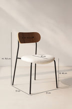 Set Of 2 Gaston Chairs - Ecru Bouclette Fabric
