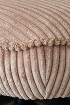 Funky Swivel Armchair - Corduroy - Pink With Black Metal Legs